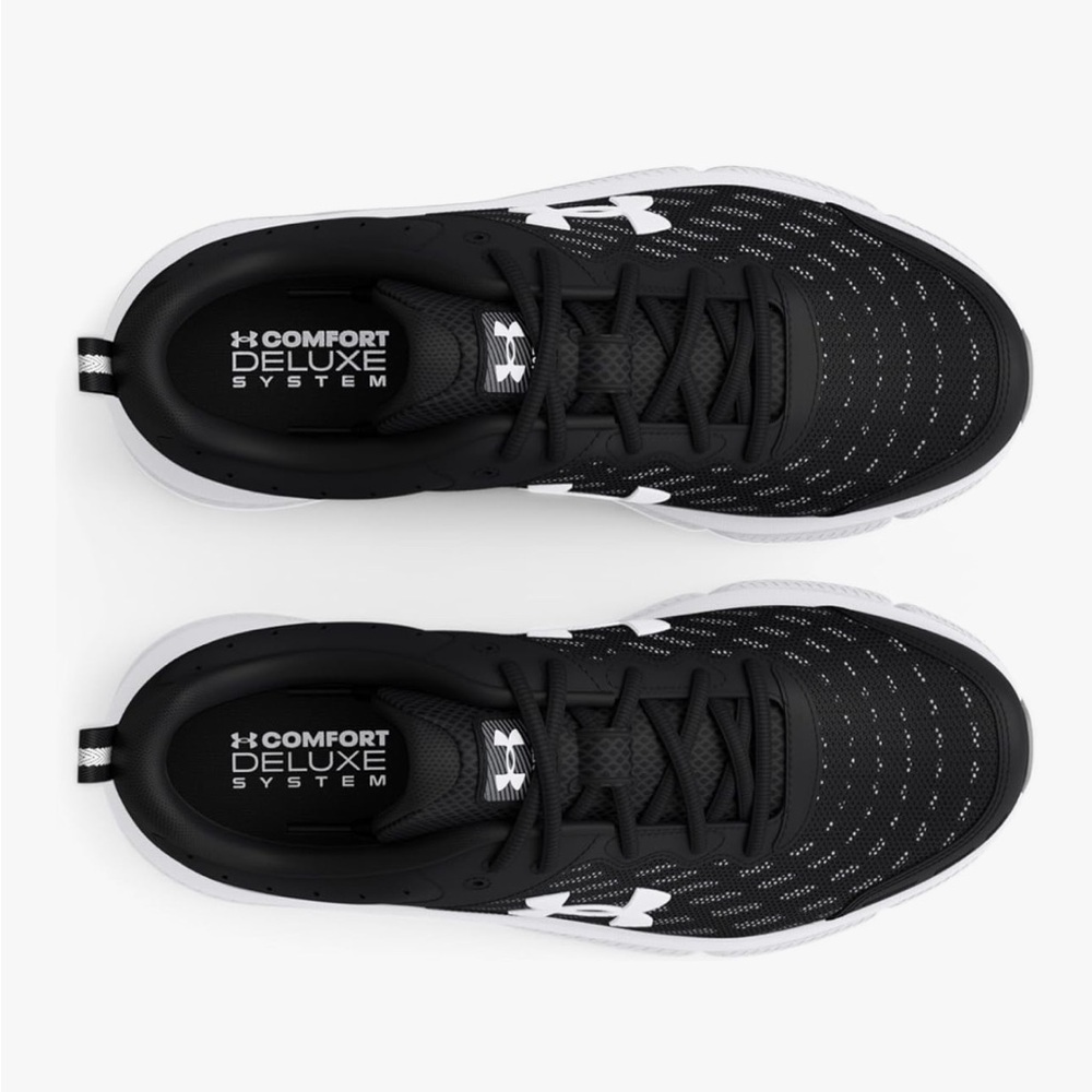 Under Armour Men's Black and White Athletic Shoes